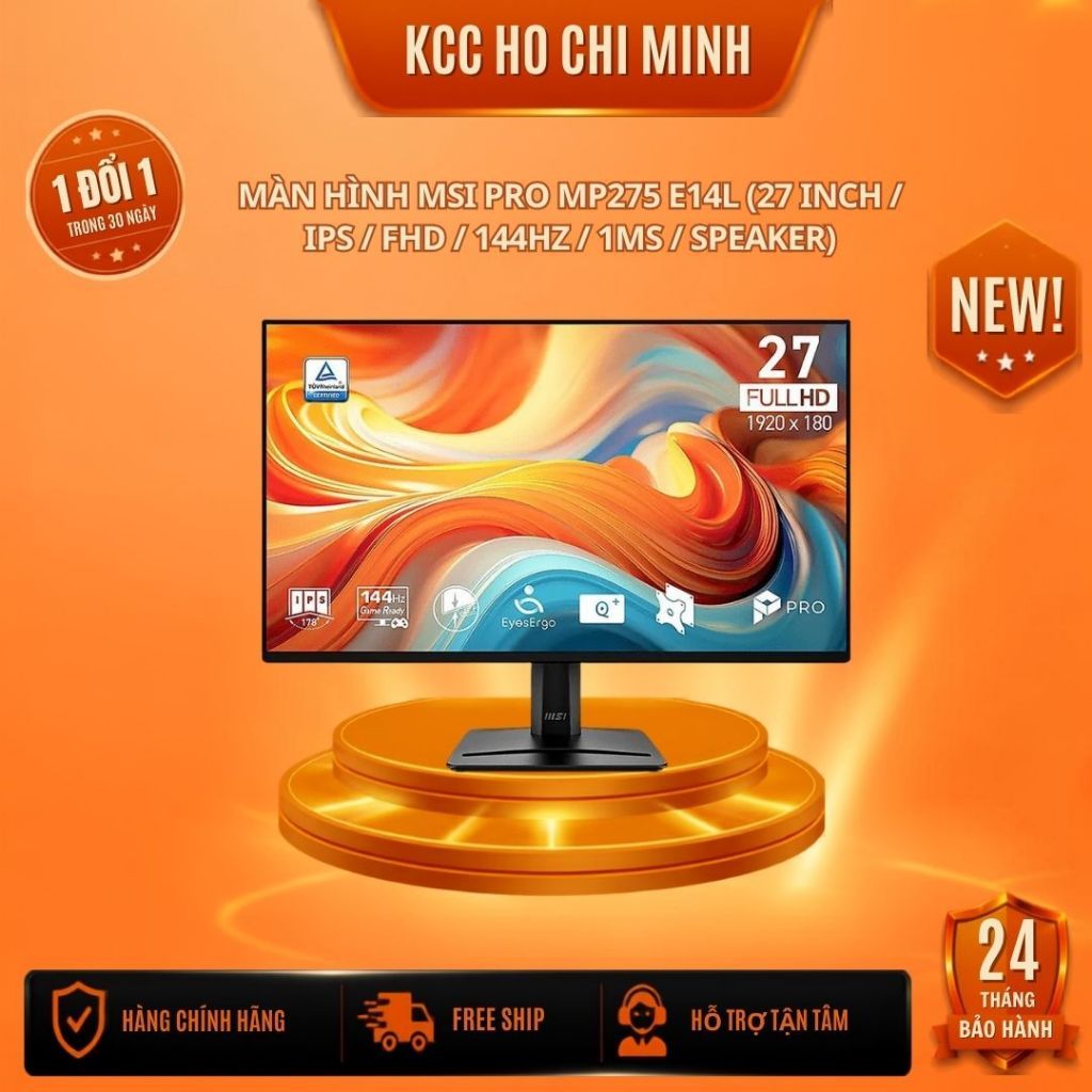Màn Hình MSI PRO MP275 E14L (27 inch / IPS / FHD / 144Hz / 1ms / Speaker) - Bảo hành 24 tháng