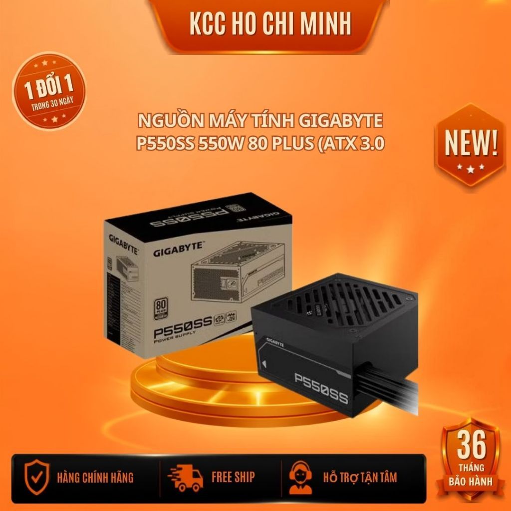 Nguồn máy tính Gigabyte P550SS 550W 80 Plus (ATX 3.0) - Bảo hành 36 tháng