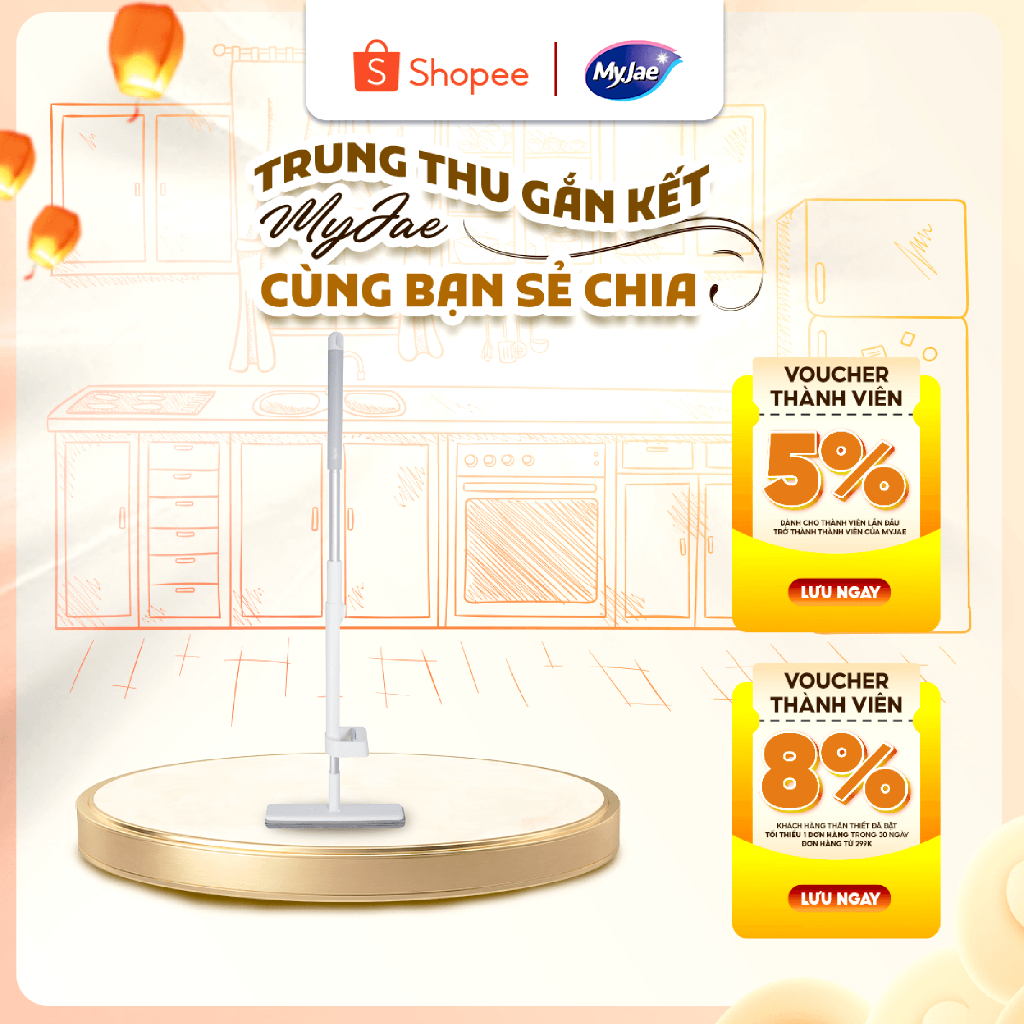 Cây Lau Nhà Mút Xốp PVA MyJae Đài Loan