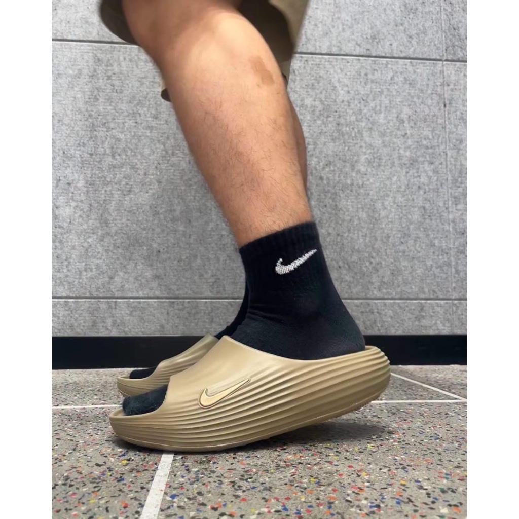[ CHÍNH HÃNG ] DÉP REACTX REJUVEN 8 SLIDE ' KHAKI ' HV4479-200 FORM NHỎ ĐI TĂNG SIZE