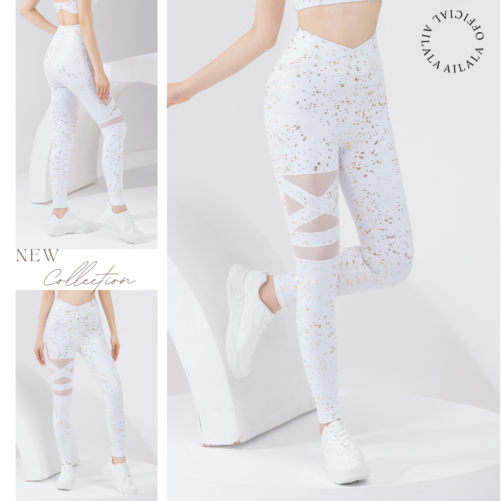 AiLALA LUX29 Quần Legging Tập Yoga Gym Nữ, Cạp Chéo Tôn Dáng, Co Dãn Đa Chiều, Size S-XL