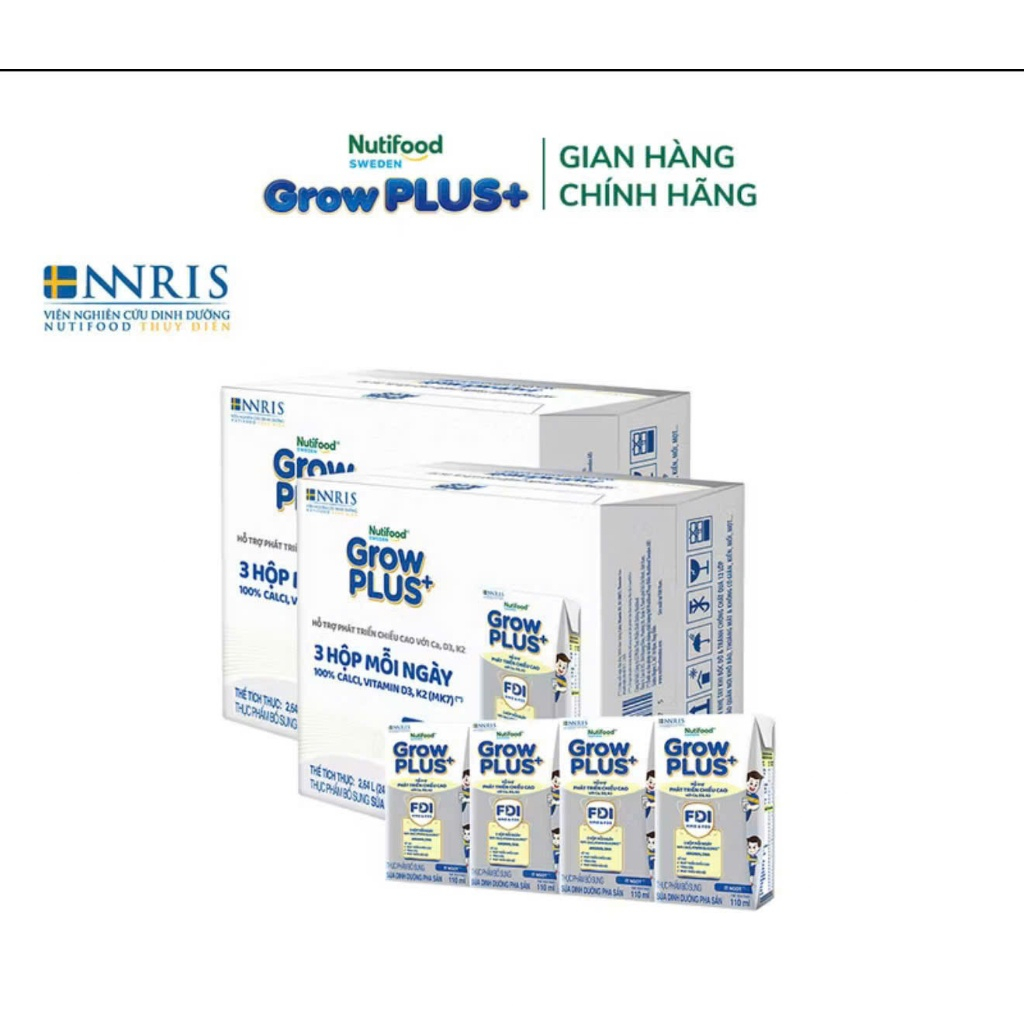 Sữa Nutifood Grow PLUS+ - hộp 110ml hàng chính hãng.