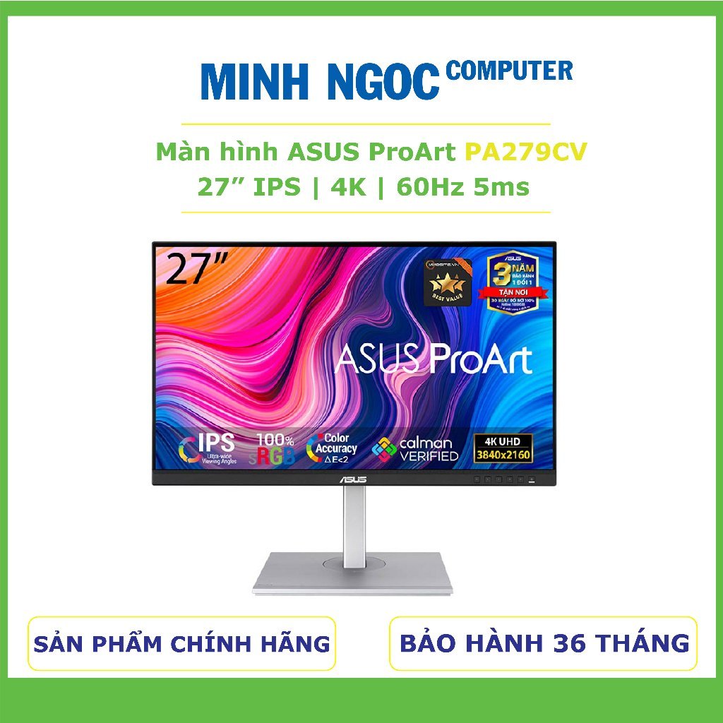 Màn hình Asus ProArt PA279CV 27inch 4K IPS 60Hz 5ms | Bảo hành 36 Tháng
