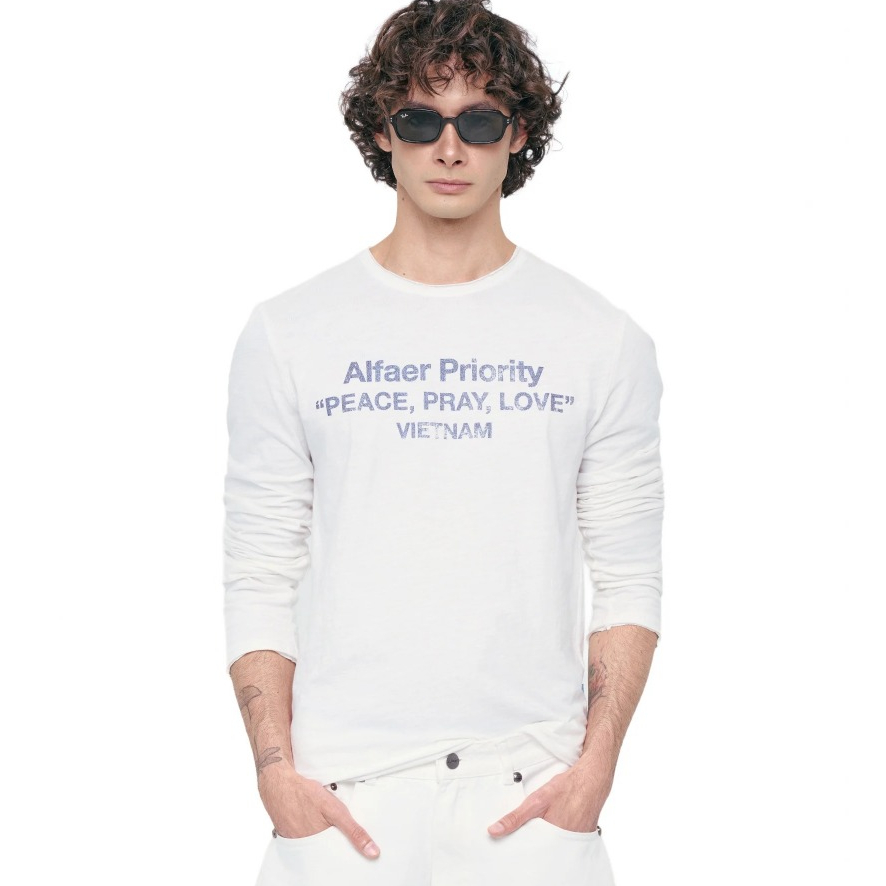 ÁO THUN LOCAL BRAND "ALFAER" SPIRIT LONGSLEEVE T-SHIRT - WHITE