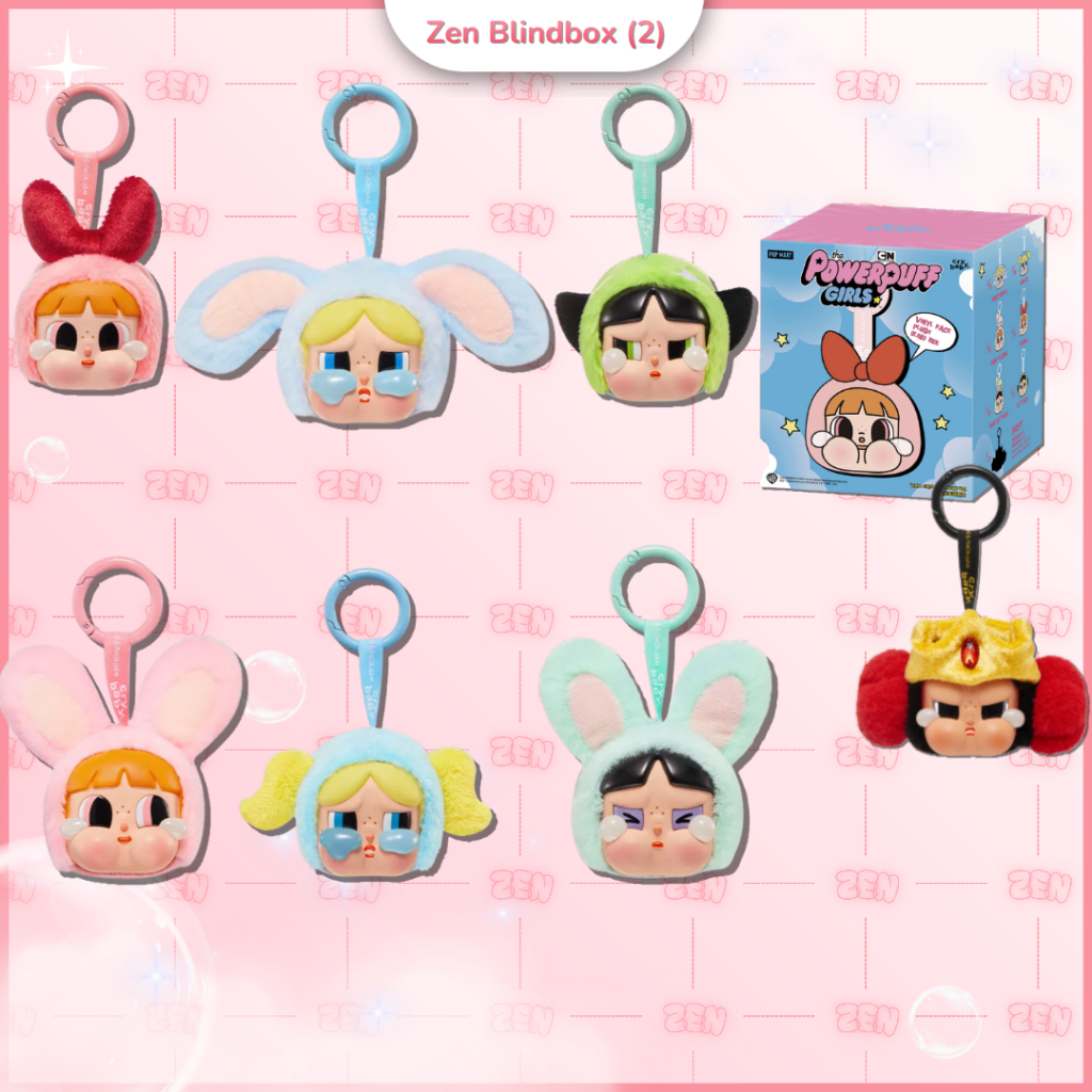 Blind Box Crybaby Powerpuff Girls Móc Khóa Gấu Bông [CHÍNH HÃNG]