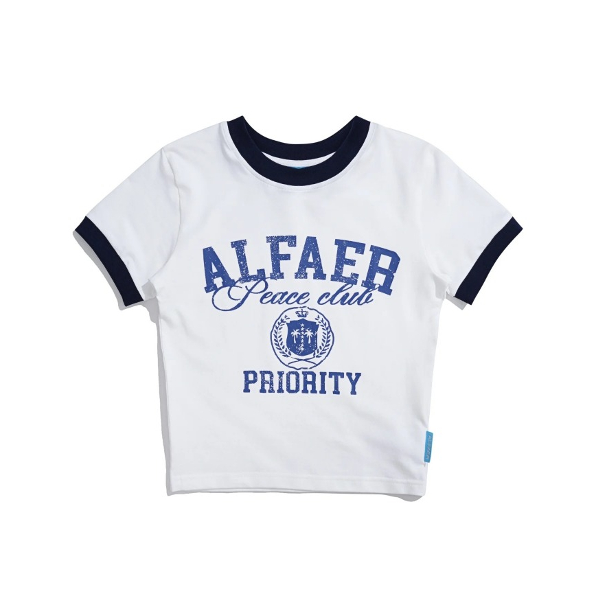 ÁO THUN LOCAL BRAND “ALFAER” WMNS PRIORITY BABY FIT T-SHIRT - WHITE