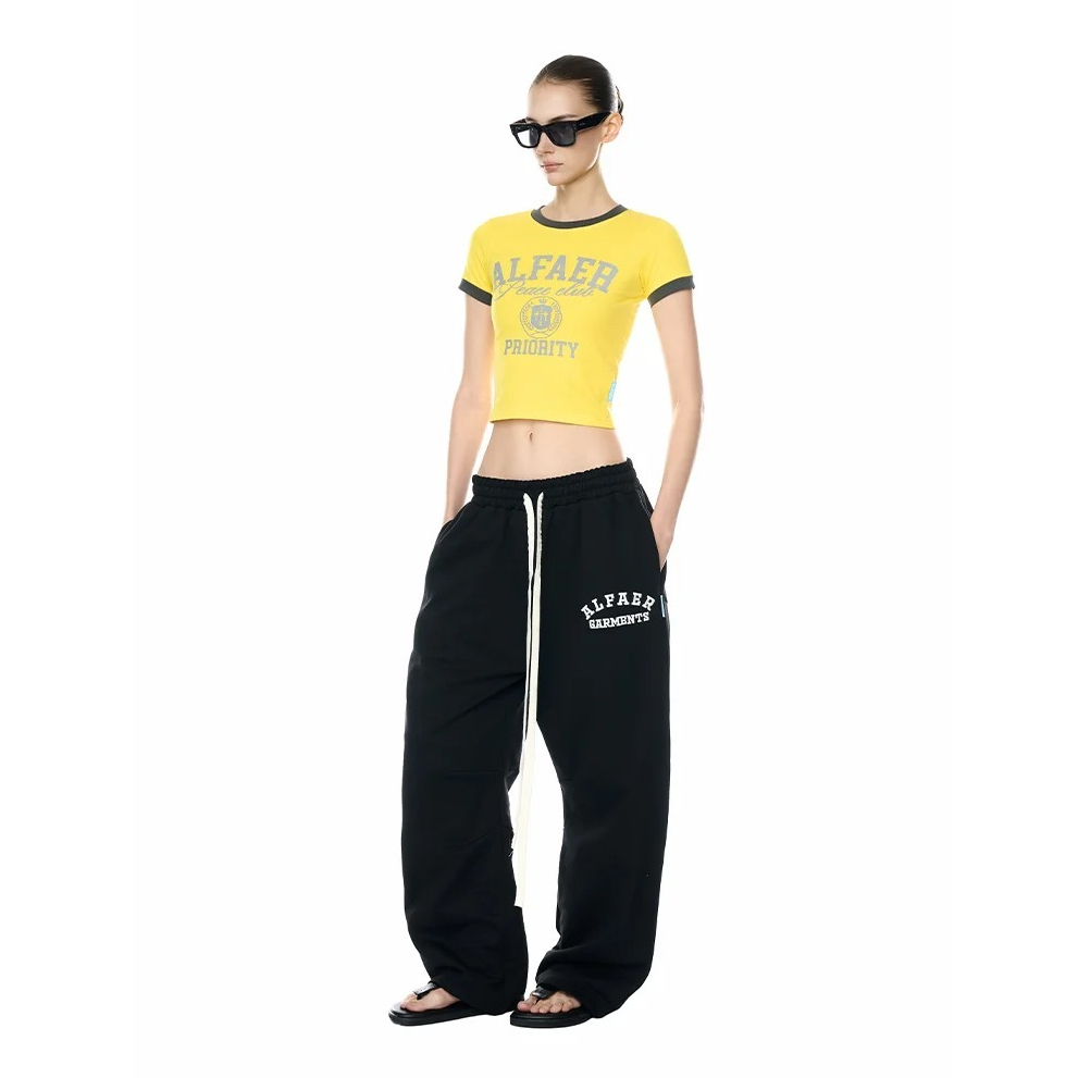 ÁO THUN LOCAL BRAND "ALFAER" WMNS PRIORITY BABY FIT T-SHIRT - YELLOW