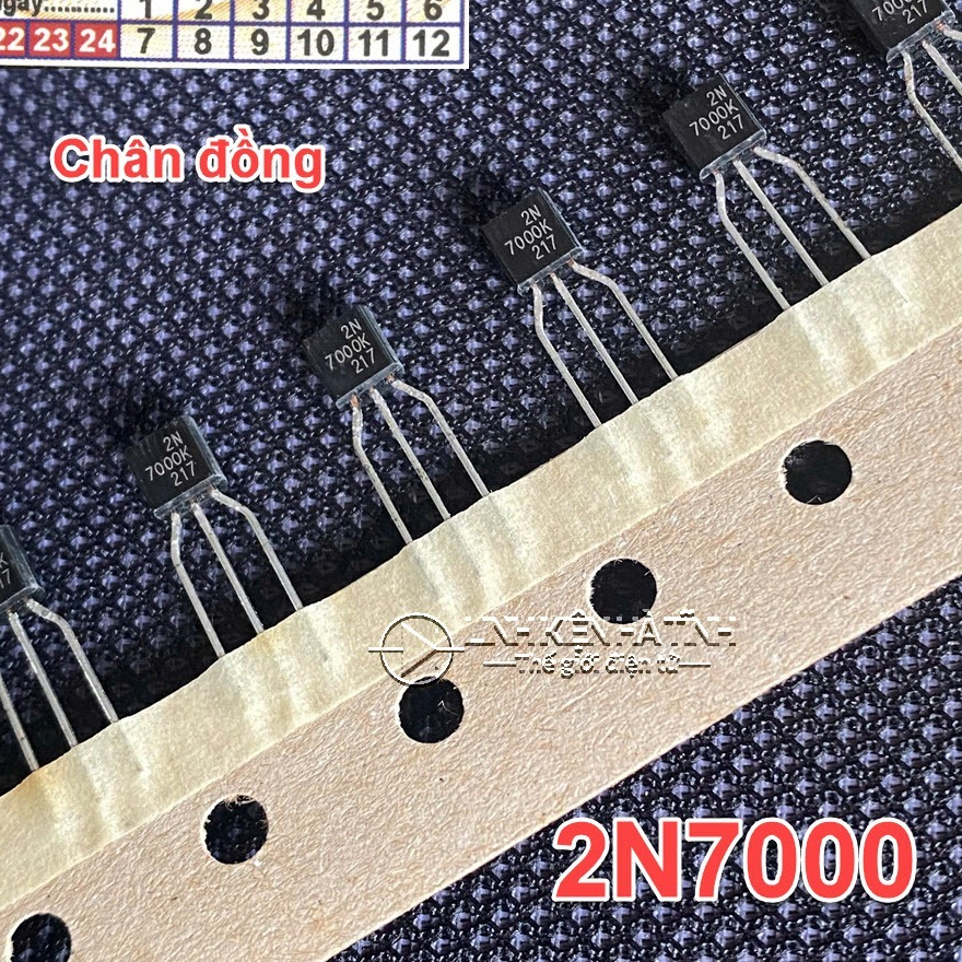 Túi 20 cái LINH KIỆN 2N7000 TO92 0.3A 60V