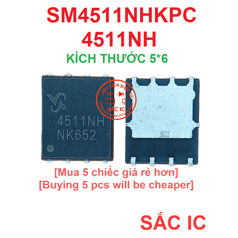 [S209] SM4511NHKPC 4511NH 4511 ic nguồn trên bo mạch - Mới nguyên bản - Original NEW