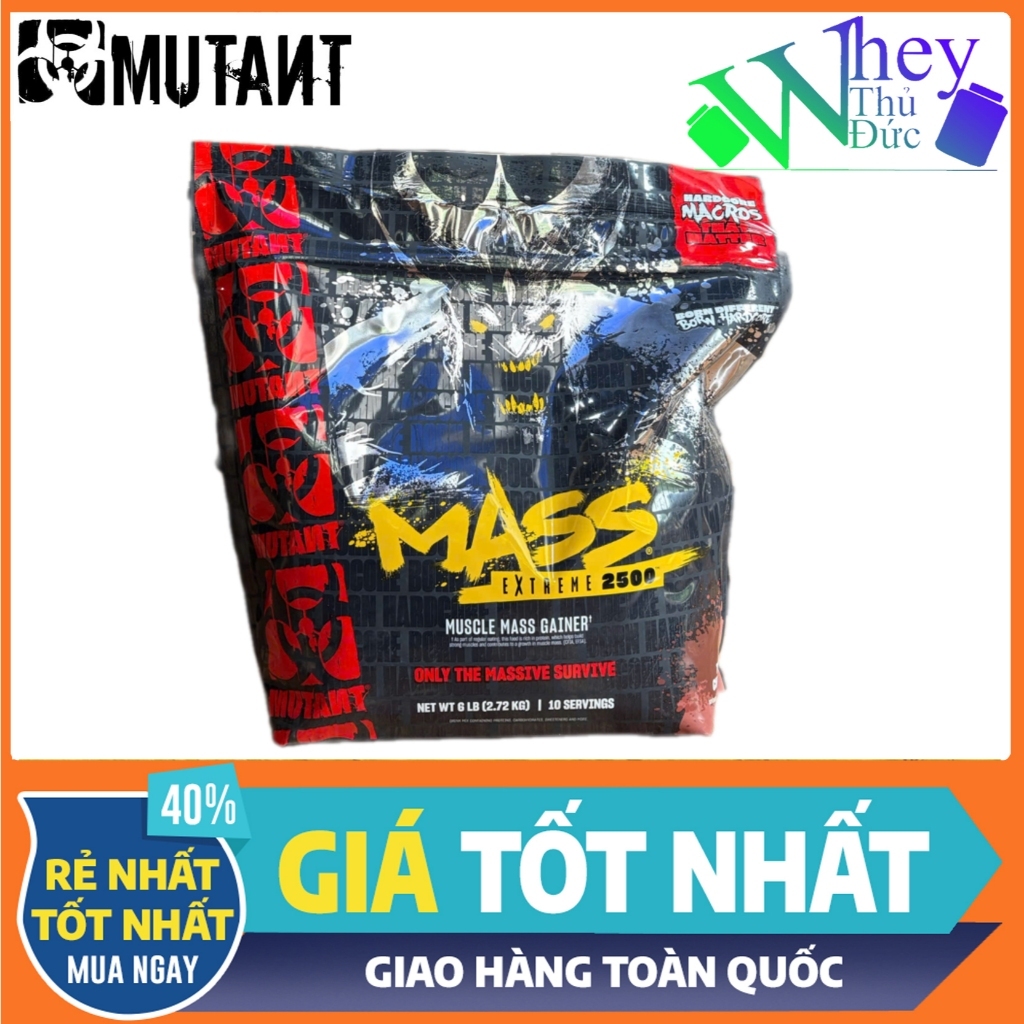 Sữa tăng cân Mutant Mass Extreme 2500 6LBS 2.72KG Vị Socola