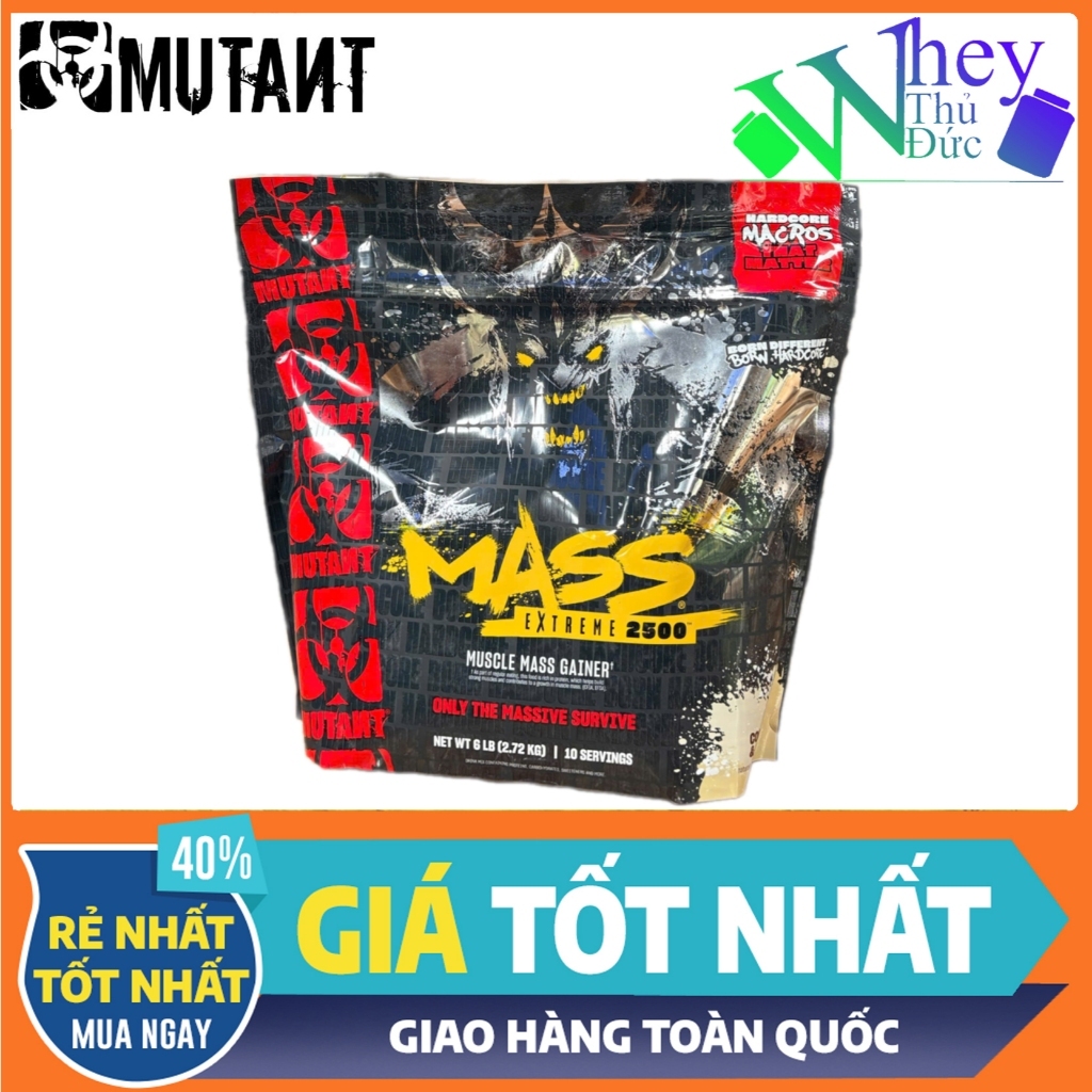 Sữa tăng cân Mutant Mass Extreme 2500 6LBS 2.72KG Vị Cookie