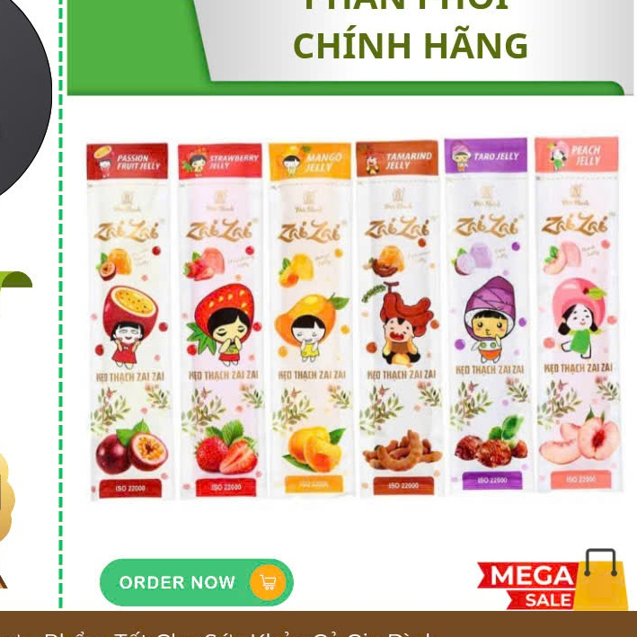 Đức Hạnh -Thùng 5kg Hàng Xá Kẹo Thạch Zai Zai + (  Thùng Màu Đỏ Thanh Dài)
