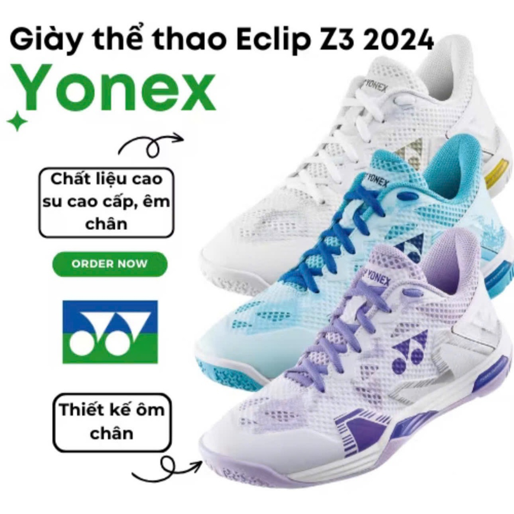 Giày Thể Thao Yonex Eclipsion Z3 Wide/Eclipsion Z3 Men Chính Hãng-Ổn Định Vượt Trội, Bám Sân Tối Ưu