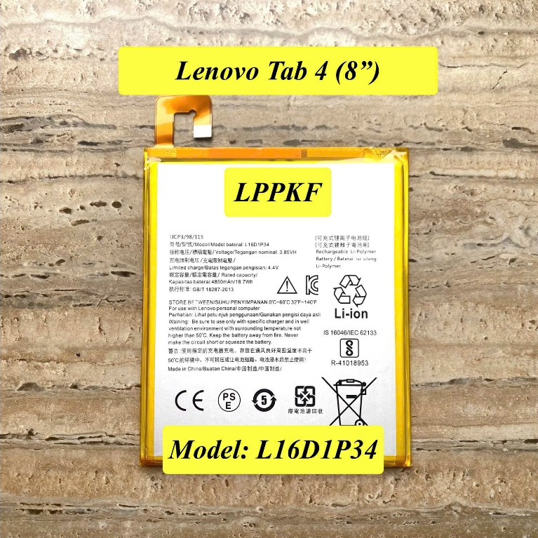 Pin Thay Cho LENOVO TAB 4 8". Model: L16D1P34. PIN LINH KIỆN New, Loại Tốt, Ít Lỗi.