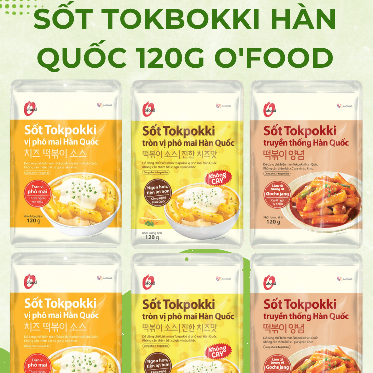 Combo 10 Túi Sốt Tokbokki Hàn Quốc OFood 120G Sốt Bánh Gạo Hàn Quốc, Sốt Tokpokki Đậm Đà, Tiện Lợi