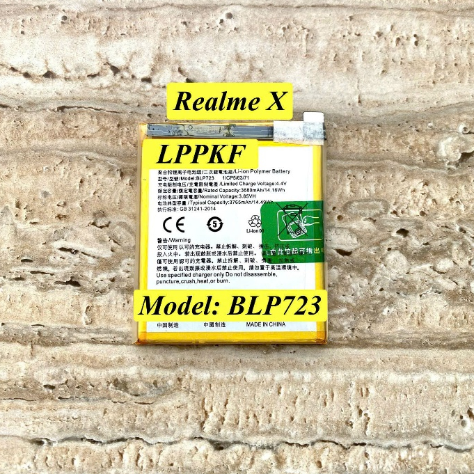 Pin Thay Cho REALME X. Model: BLP723. PIN LINH KIỆN New, Loại Tốt, Ít Lỗi.