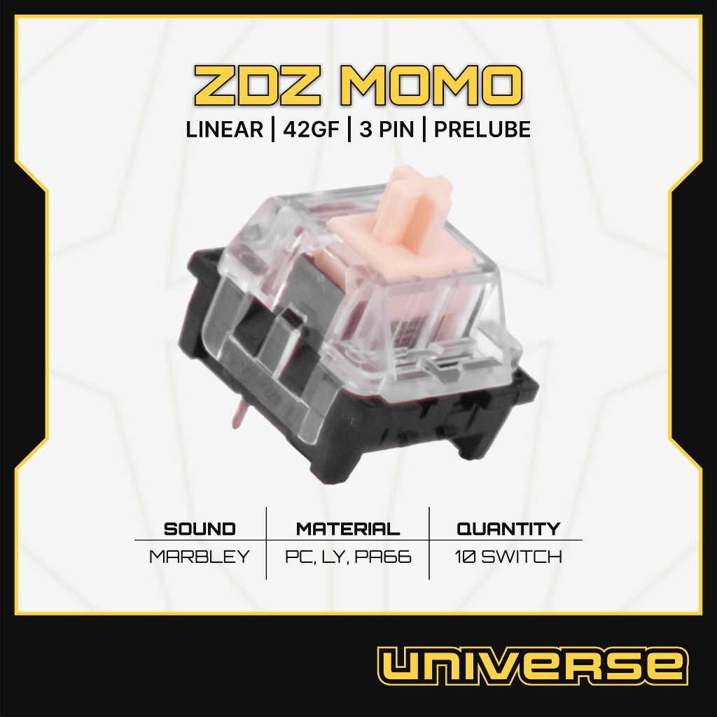 10 Switch ZDZ Momo Switch Linear 42g 3 Pin PC + LY + PA66 Công Tắc Bàn Phím Cơ Bàn Phím Universe