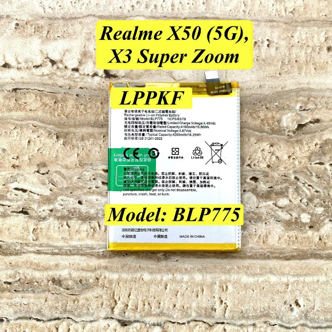 Pin Thay Cho REALME X50 (5G)/X3 SUPER ZOOM. Model: BLP775. PIN LINH KIỆN New, Loại Tốt, Ít Lỗi.
