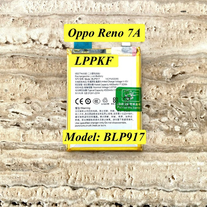 Pin Thay Cho OPPO RENO 7A. Model: BLP917. PIN LINH KIỆN New, Loại Tốt, Ít Lỗi.
