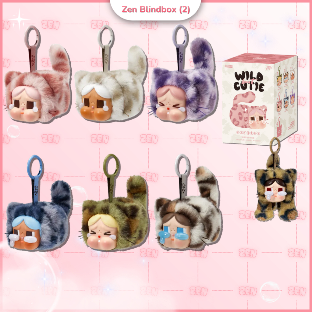 Blind Box Crybaby Wild But Cutie Series Móc Khóa Gấu Bông [CHÍNH HÃNG]