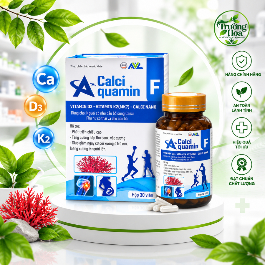 CALCI AQUAMIN F Hỗ trợ Tăng Cường Hấp Thụ Canxi