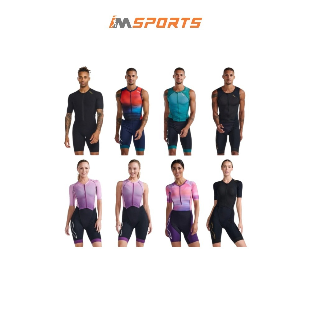 Bộ Quần Áo Ba Môn Phối Hợp Triathlon 2XU Light Speed/Core Trisuit/Aero Sleeved - Chính Hãng - IMSpor