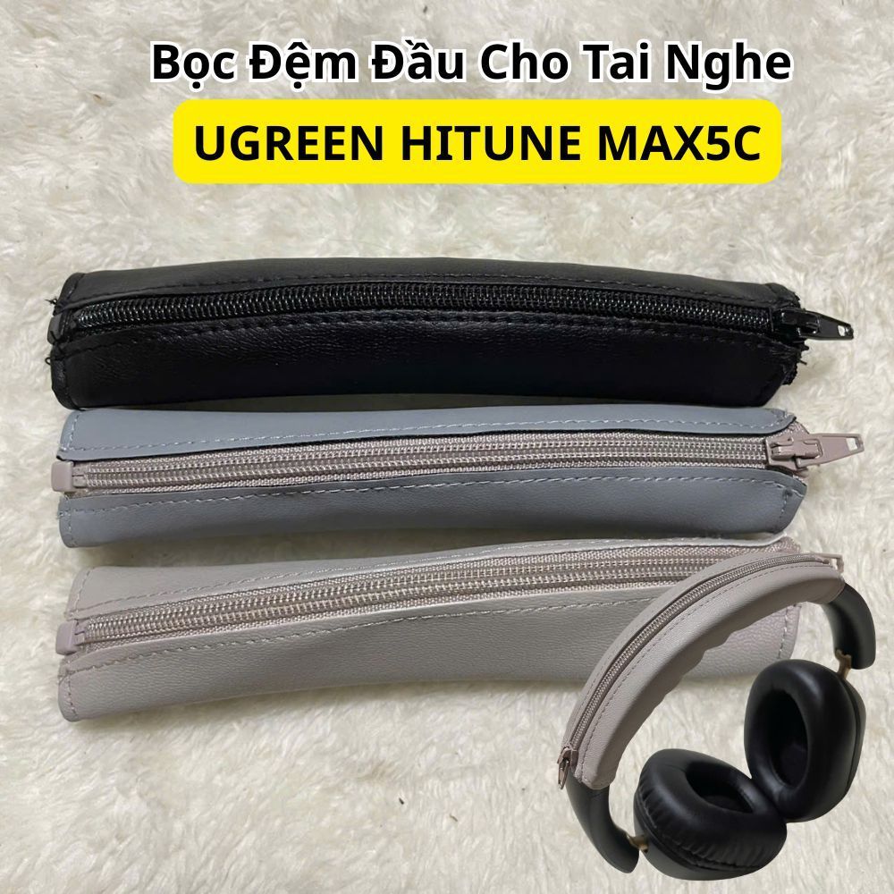 Bọc Bảo Vệ Đệm Đầu Tai Nghe Da PU 14.5x7cm Chống Trầy Cho UGREEN HiTune Max5C