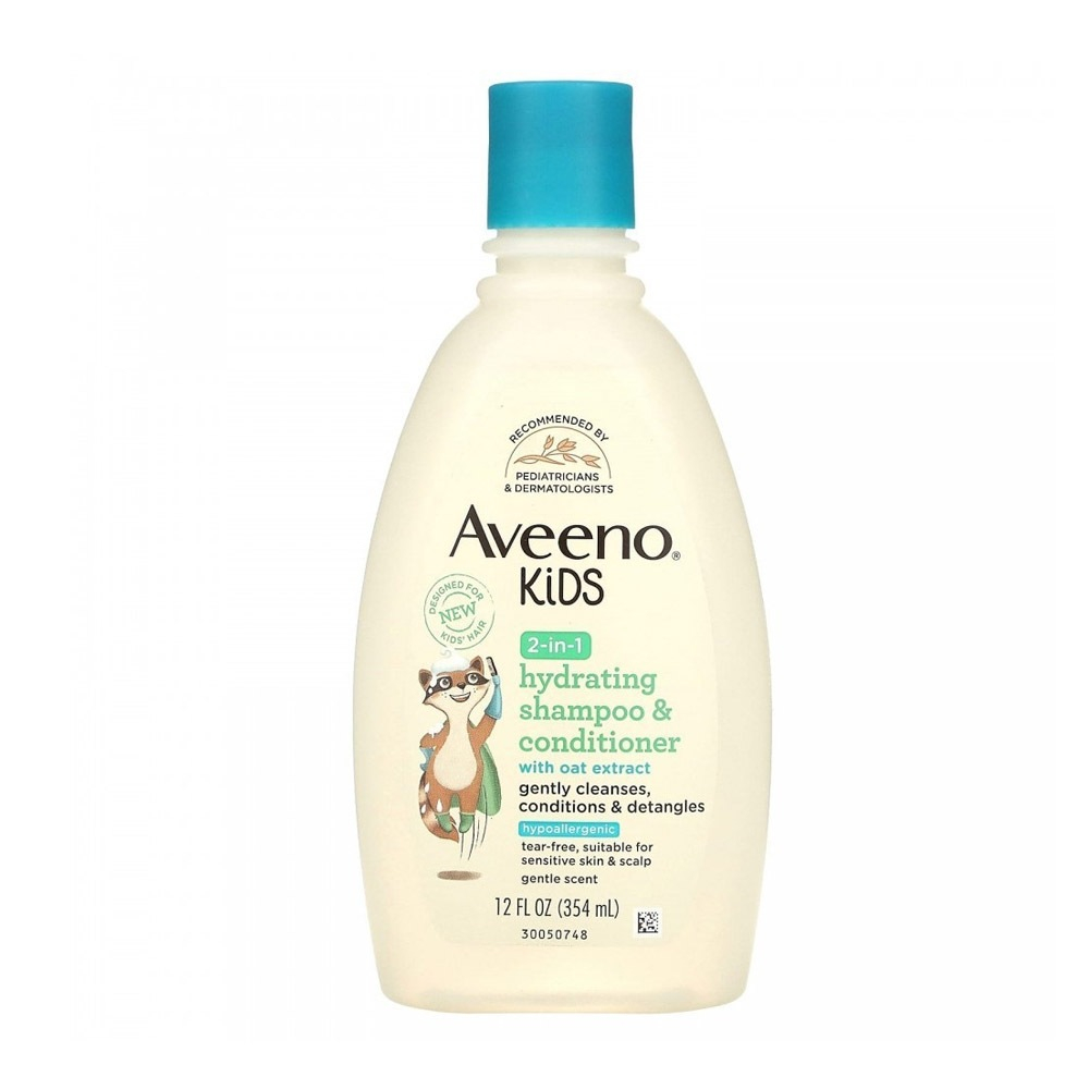 Dầu gội xả Aveeno Kids 2in1 354ml cho bé, không cay mắt, mềm mượt, dưỡng ẩm, hàng chính hãng Mỹ