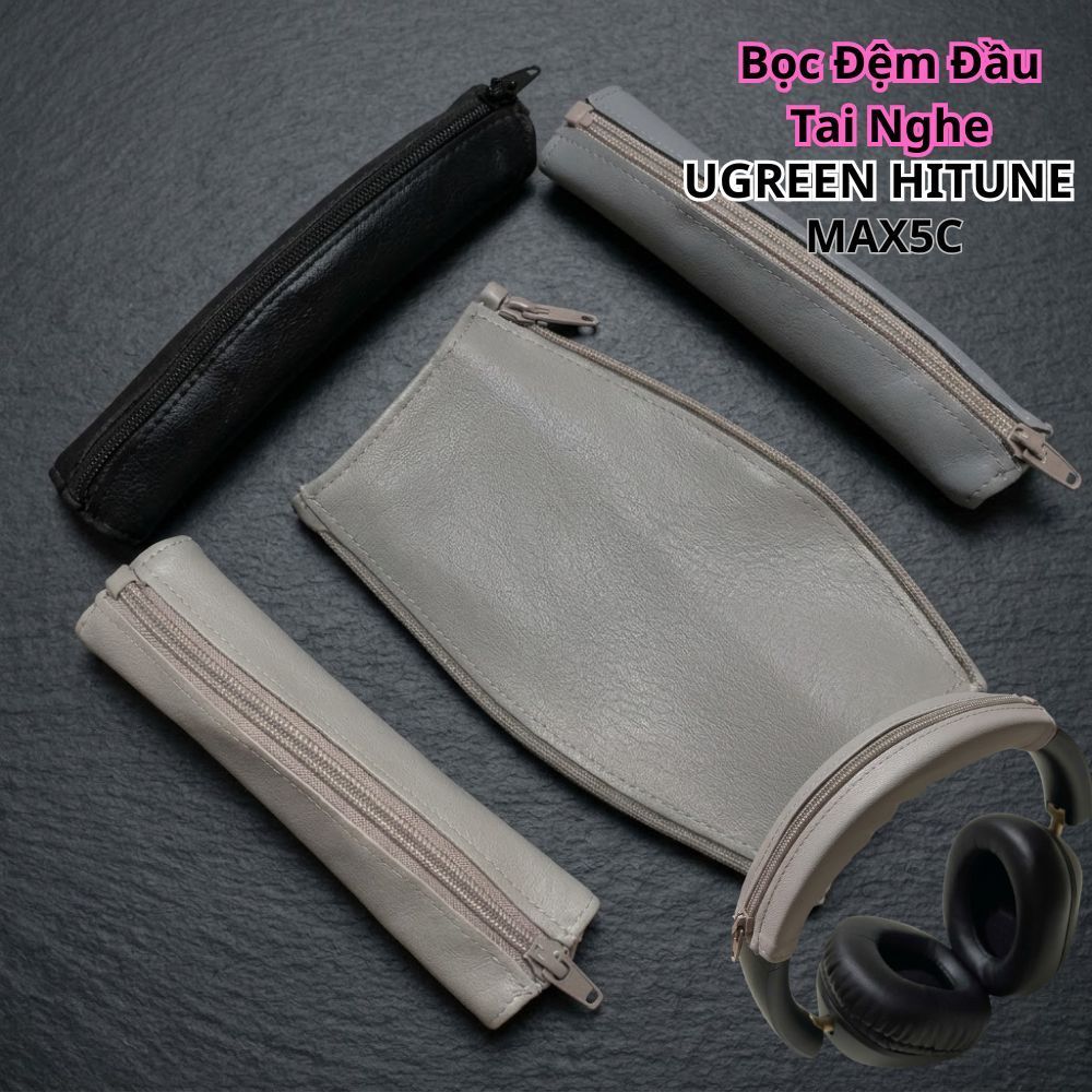 Băng Đô Làm Mới Tai Nghe Chụp Tai Cũ Bằng Bọc Da PU 14.5x7cm Cho UGREEN HiTune Max5C