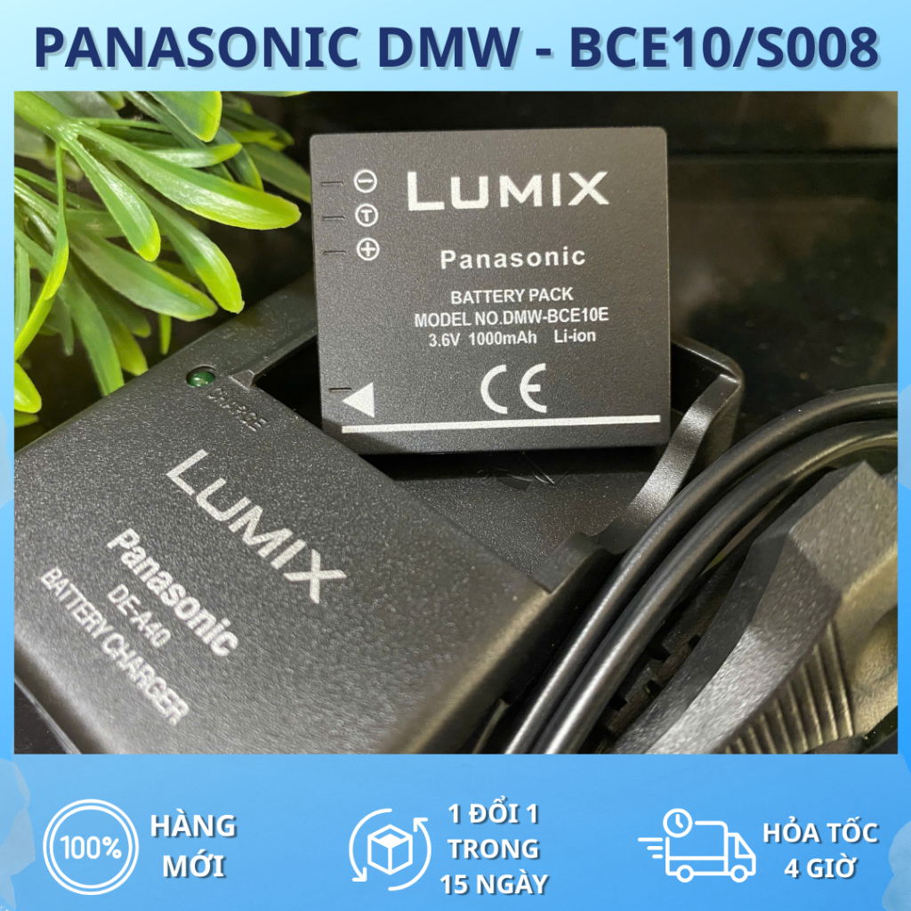 Bô Pin Sạc Pana DMW - BCE10/S008 (Combo Hãng) Dùng Cho Máy Ảnh DMC-FS20, DMC-FS3, DMC-FS5, DMC-FX30,