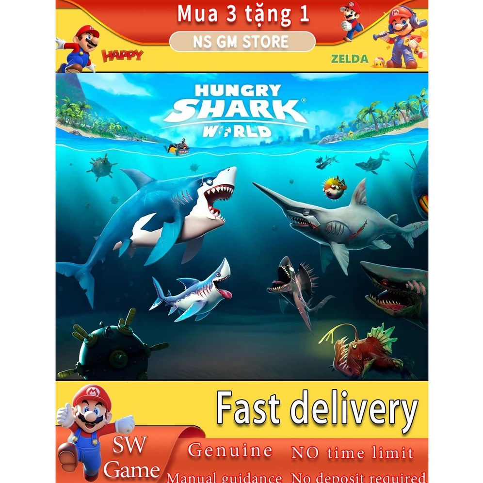 Hungry Shark World Nintendo Switch2 Game Mua 3 Tặng 1