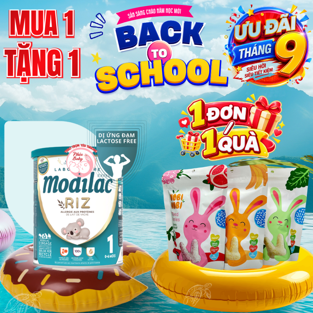 Sữa Modilac Riz số 1, 2, 3 Lon 800g dành cho trẻ dị ứng đạm bò và bất nạp Lactose nhập khẩu Pháp Mẫu
