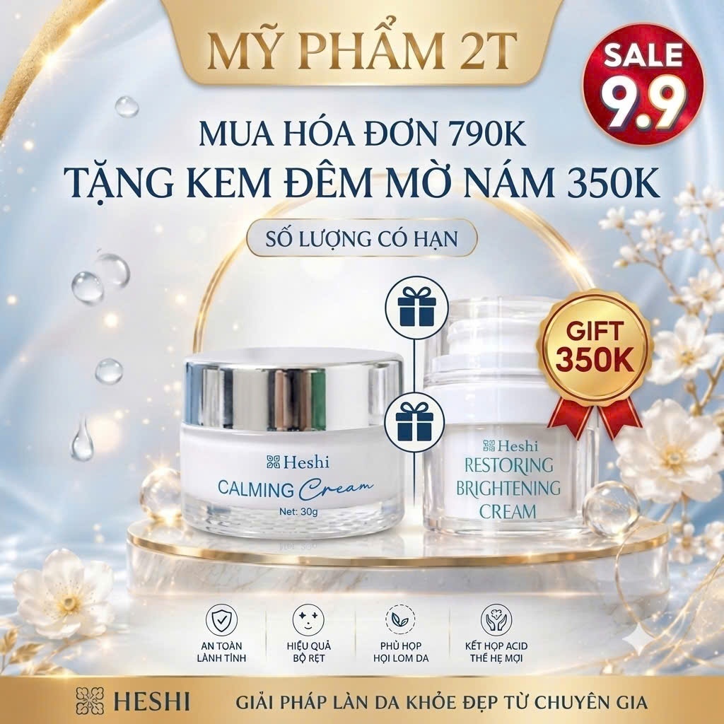 Kem dưỡng phục hồi da Heshi Calming cream 30g làm dịu, phục hồi da sau tái tạo, căng bóng