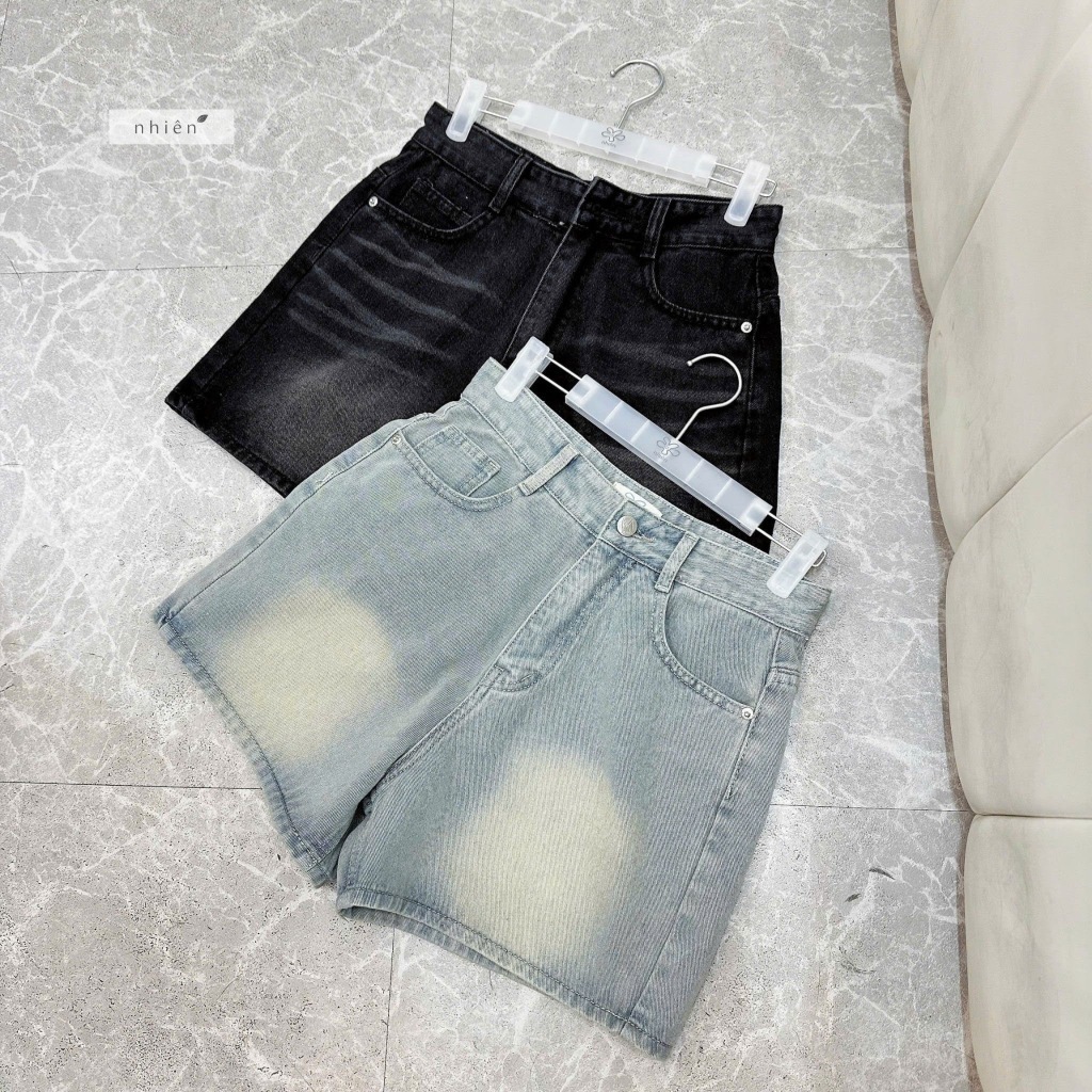 𝐒𝐦𝐨𝐤𝐲 𝐉𝐞𝐚𝐧𝐬 - Quần jean nữ, quần short ống rộng nhien.official NQJ00005