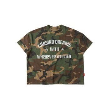 “WHENEVER” ÁOTHUN HỌA TIẾT- CD WAFFLE CAMO T-SHIRT/ GREEN