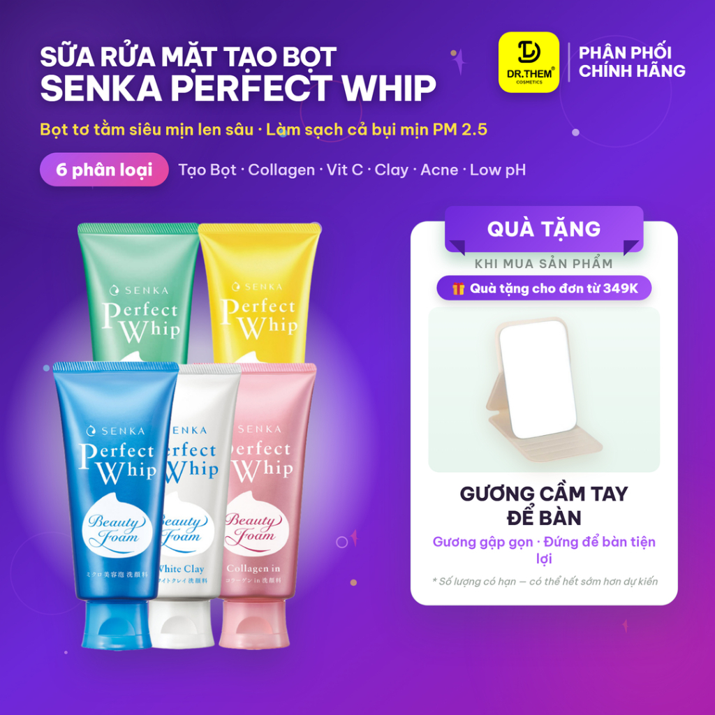 Sữa Rửa Mặt Senka Perfect Whip 100g & 120g- Dr Thêm
