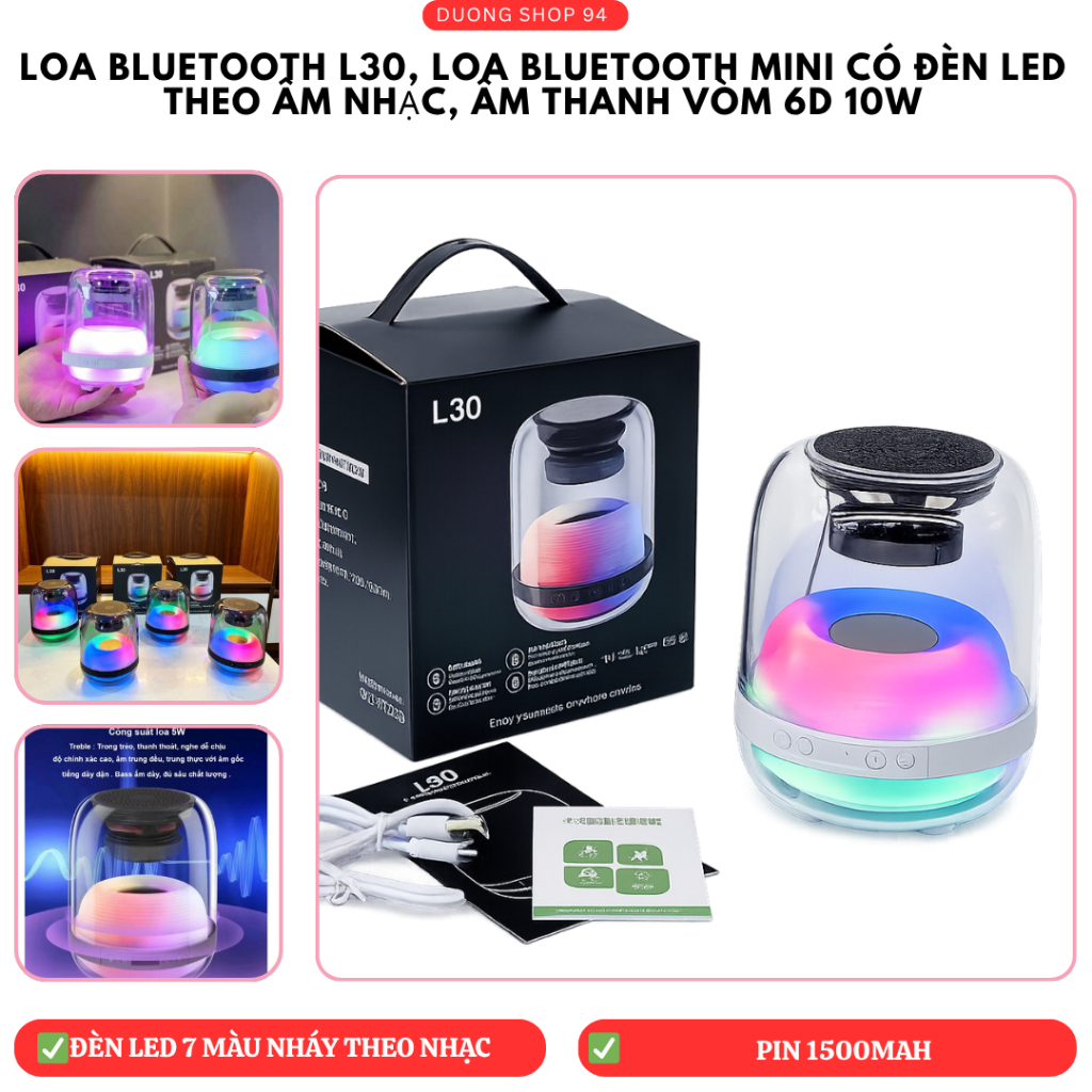 [L30] LOA L30 Thiết Kế Nhỏ Gọn Âm Thanh Rõ Ràng Dễ Sử Dụng Tiện Mang Theo Phù Hợp Nghe Nhạc Giải Trí