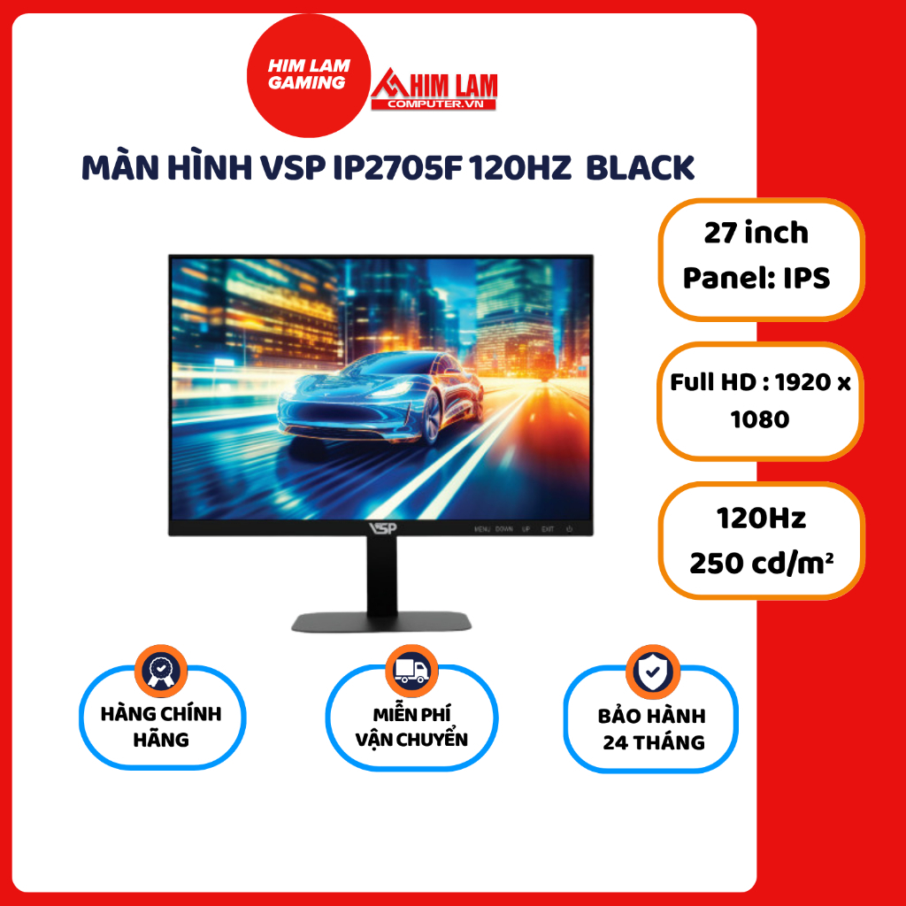 MÀN HÌNH VSP IP2705F (27 INCH / IPS / FULL HD / 120HZ / 1MS / BLACK)