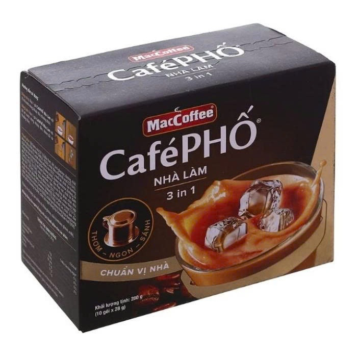 Cà phê Phố Nhà làm - MacCoffee - Cà phê sữa hòa tan 3 trong 1
