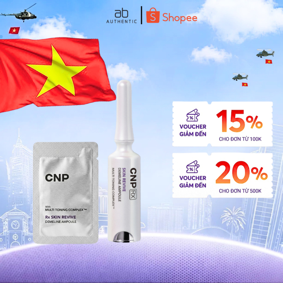 [Top 1 bán chạy] Combo 10 Gói sample Tinh chất CNP RX hủy nám, tàn nhang Skin Revive Demeline Ampoule - AB AUTHENTIC