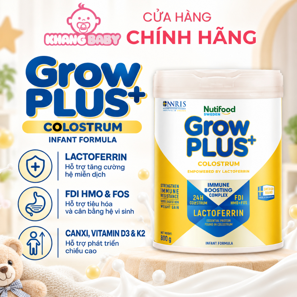 Sữa bột Nutifood Sweden GrowPLUS+ Colostrum Lactoferrin - KHANG BABY