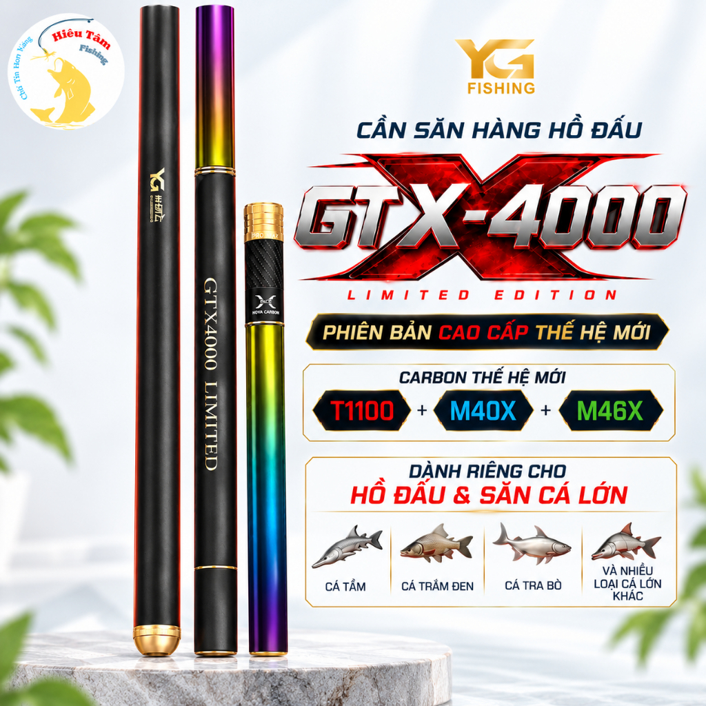 Cần Tay Săn Hàng YG X4000 Limited Độ Cứng 5.5H- 28i Carbon 1100T+ M40X + M46X Cao Cấp (chính hãng)