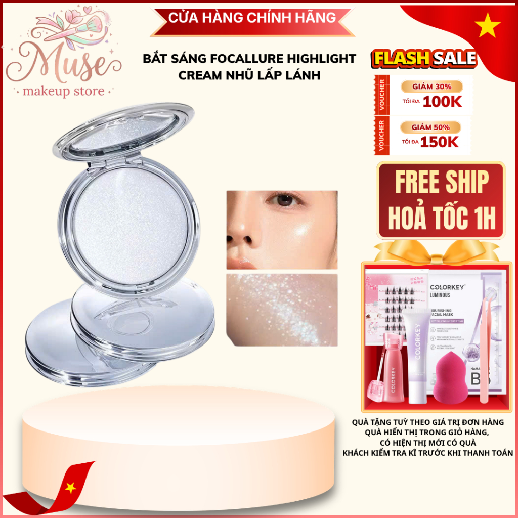 FOCALLURE Highlight Cream Dạng Sáp – Bắt Sáng Tự Nhiên, Căng Bóng Rạng Rỡ | Muse Store