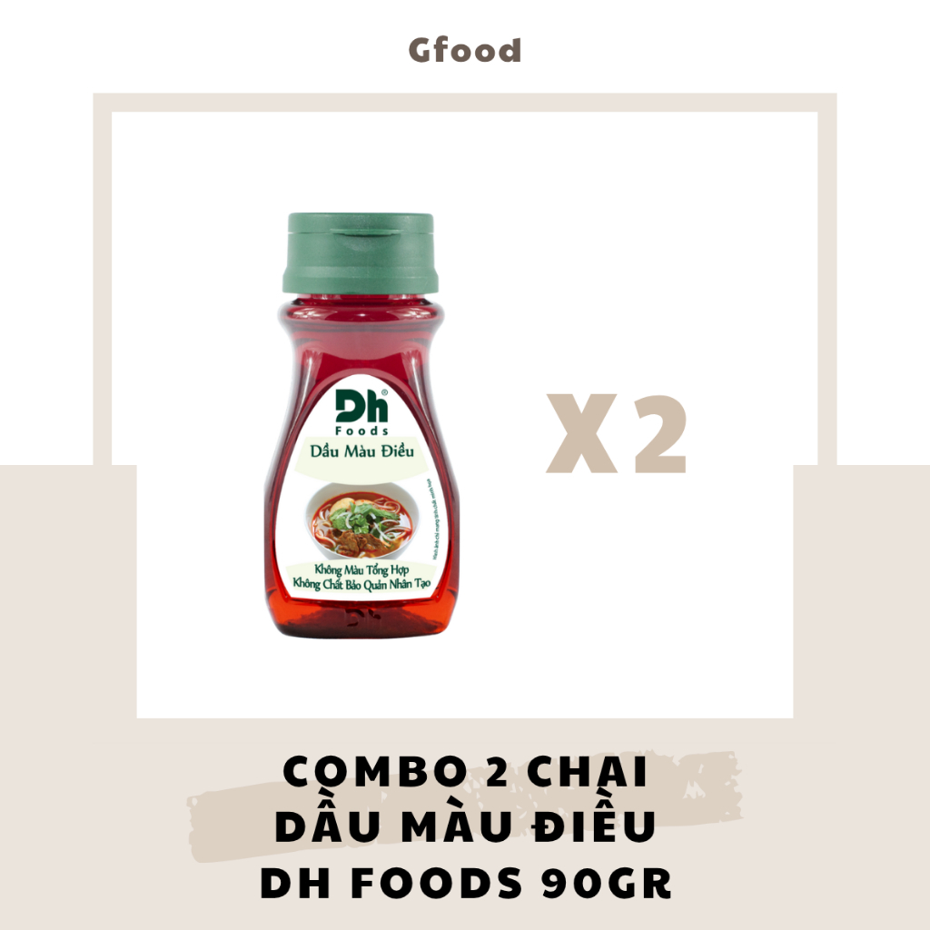 [COMBO 2 CHAI] Dh Foods Dầu Màu Điều 90ml