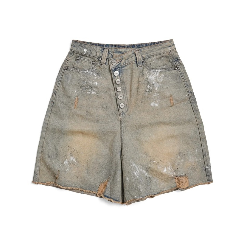 QUẦN SHORT JEANS LOCAL BRAND “ALFAER” CORAL WASHED JORTS