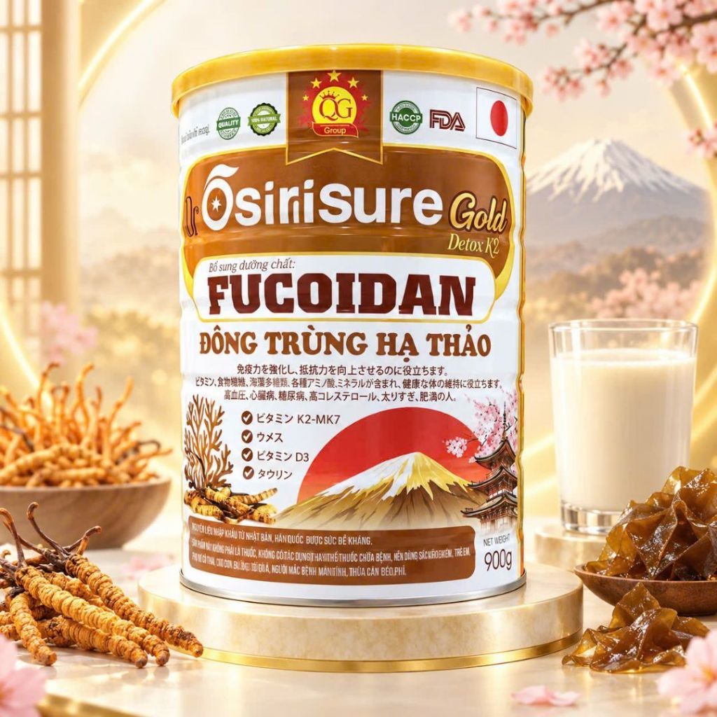 OSIRISURE GOLD FUCOIDAN ĐÔNG TRÙNG HẠ THẢO 900G – DINH DƯỠNG CAO CẤP CHO NGƯỜI TRƯỞNG THÀNH