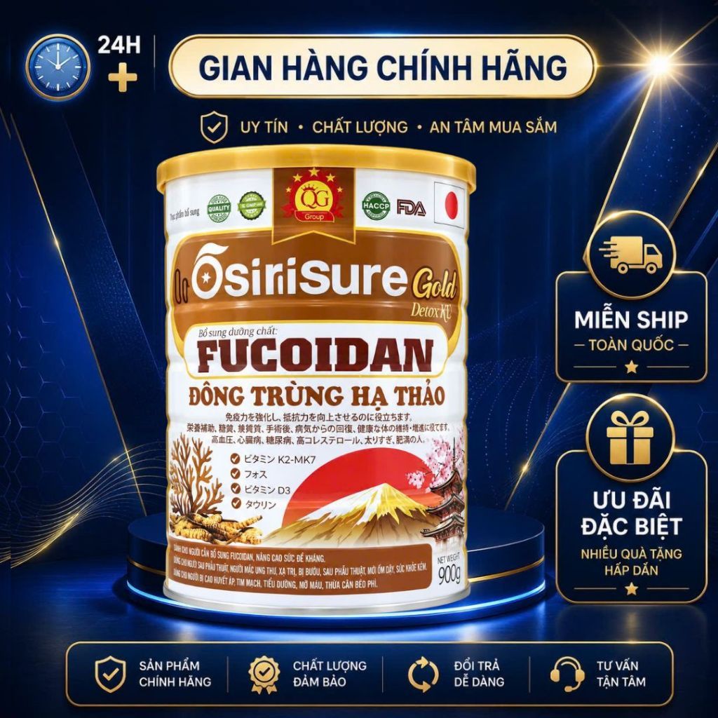 OSIRISURE GOLD FUCOIDAN ĐÔNG TRÙNG HẠ THẢO 900G – DINH DƯỠNG MỖI NGÀY CHO CƠ THỂ KHỎE MẠNH
