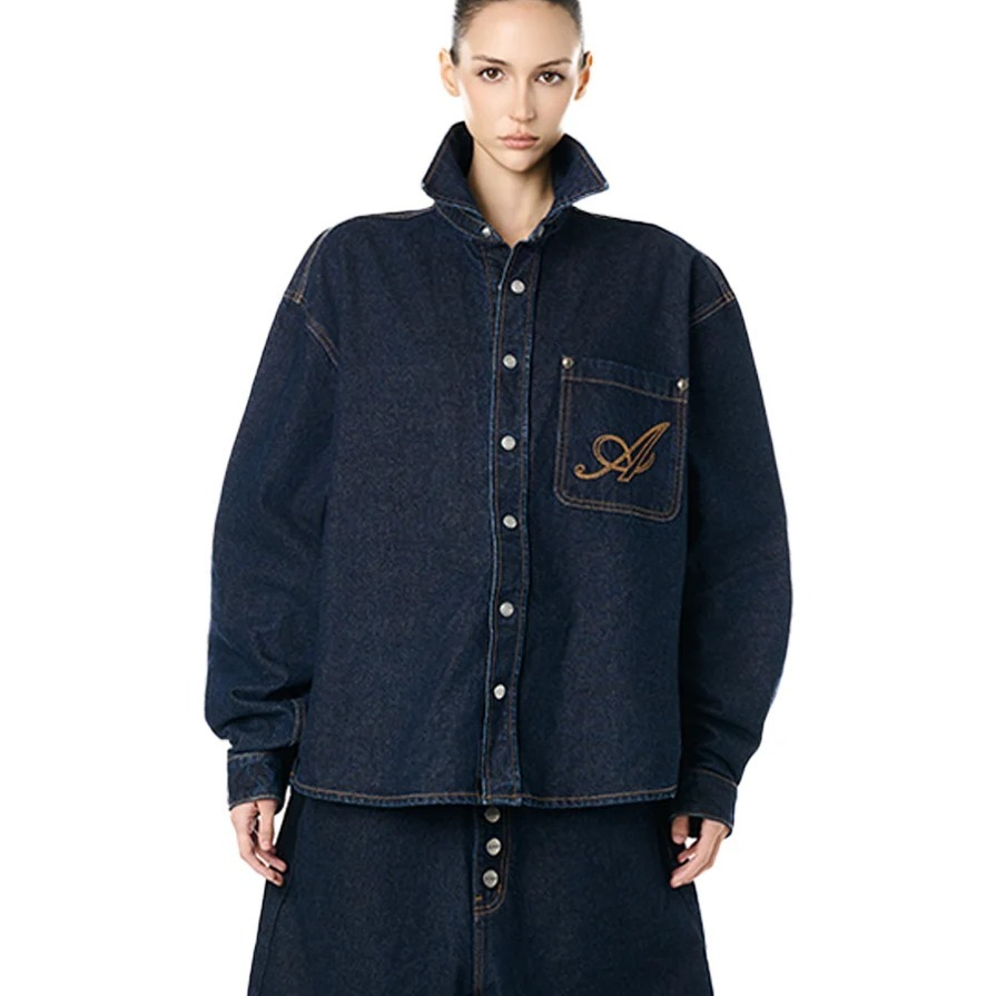 ÁO SHIRT LOCAL BRAND "ALFAER" AUBERT DENIM SHIRT - INDIGO