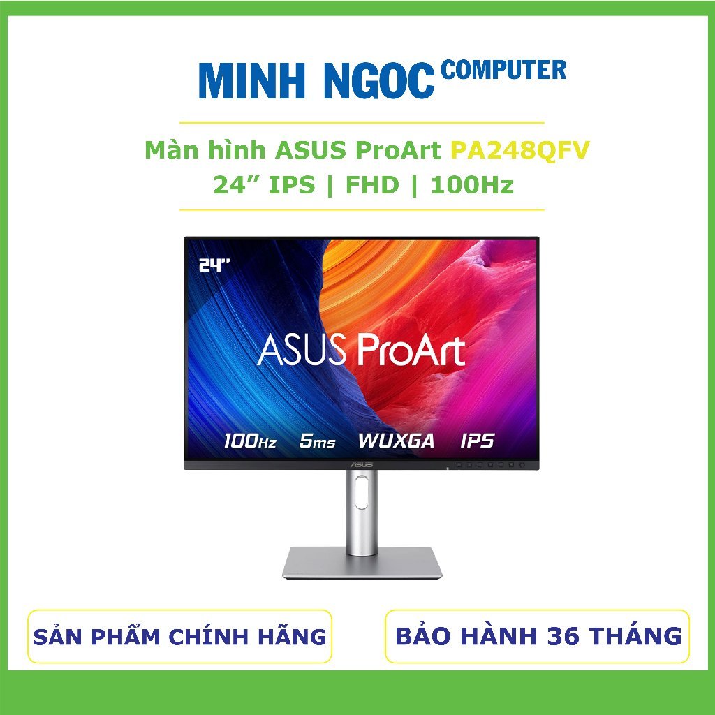 Màn Hình ASUS ProArt PA248QFV 24″ WUXGA IPS 100Hz 5ms | Bảo hành 36 tháng