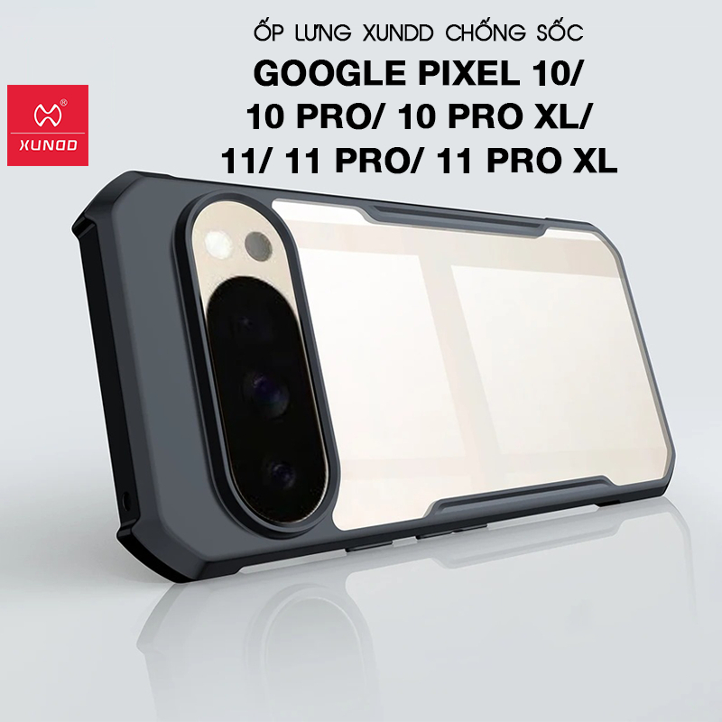 Ốp lưng XUNDD Google Pixel 10/ 10 Pro/ 10 Pro XL/ 11/ 11 Pro/ 11 Pro XL - Chống shock, Mặt lưng tron